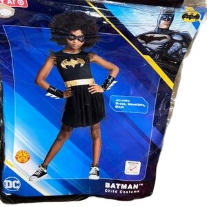 New dc comics Batman girl dress costume batgirl size medium 8-10 black/gold